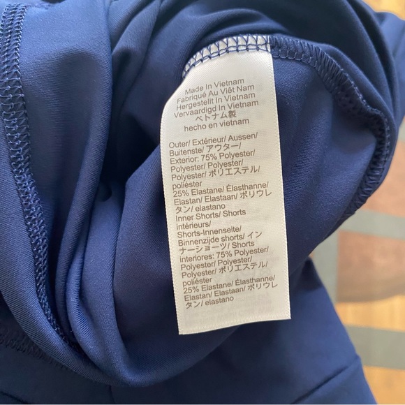 J. Crew Navy Blue Scalloped Scalloped Active Athletic Mini Dress - Picture 12 of 13